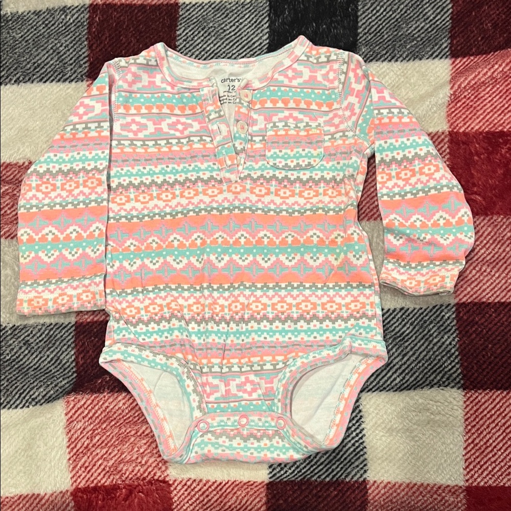 Carter's Multicolor Patterned Kids Bodysuit